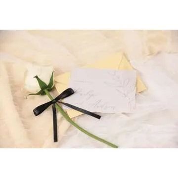 Black Satin Ribbon 1/4 inch X Continuous 50 Yards, Single Face Polyester Ribbon Perfect for Gift Wrapping, Flower Bouquet, Wedding Decor, Crafts, Bow Making, Sewing and More