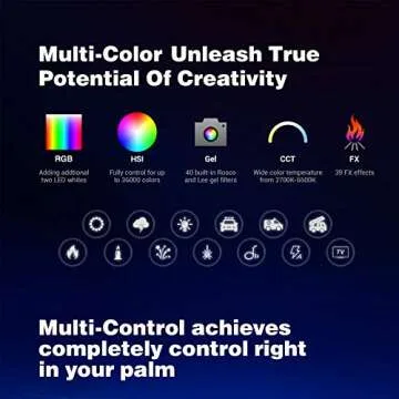 Godox TL60 RGB Tube Light with App Control & FX Modes