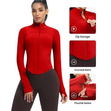 AVGO Women's Cropped Workout Jacket for Fitness and Fashion