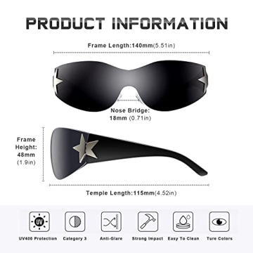 Trendy Eiuizah Y2K Frame Sunglasses for All Styles and Occasions
