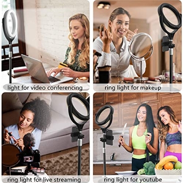 Yarrashop 8" Adjustable Selfie Ring Light for Video Calls