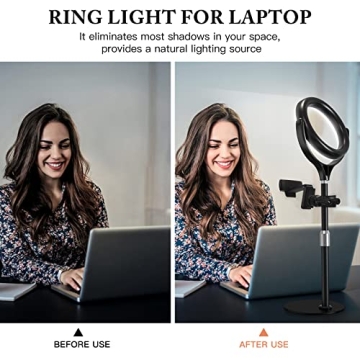 Yarrashop 8" Adjustable Selfie Ring Light for Video Calls