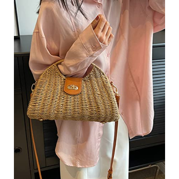 Summer Straw Handbag for Women - Stylish Crossbody Tote