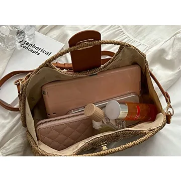 Summer Straw Handbag for Women - Stylish Crossbody Tote