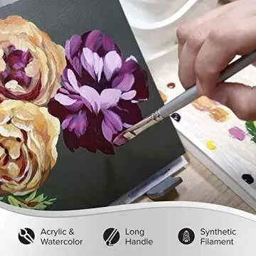 Expertly Designed Silverwhite Flat Paintbrush for Artists