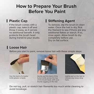 Expertly Designed Silverwhite Flat Paintbrush for Artists