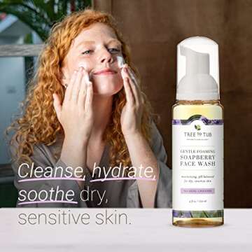 Tree to Tub Lavender Body Wash for Sensitive Skin and Dry Skin & Sensitive Skin Face Wash for Dry Skin - pH Balanced Moisturizing Body Wash & Hydrating Gentle Face Cleanser for Women & Men