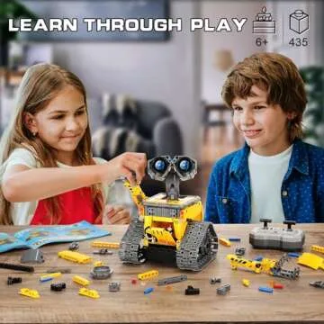 Mibido 5in1 Remote & App-Controlled Robot Dinosaur Building Kit, Educational STEM Projects Coding Set Christmas Birthday Creative Gifts for Kids Aged 6 7 8 9 10 11 12+, New 2024 (435 Pcs)