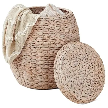 Best Choice Products Vintage Multipurpose Hyacinth Storage Basket, Plant Décor, Handwoven Organizer...
