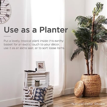 Vintage Hyacinth Storage Basket for Home Organization