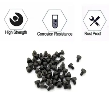 Jiuwu 50 Pcs M3x4mm Carbon Steel Hex Bolts for Projects