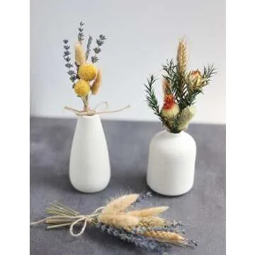 DIY Natural Dried Flower Set, Bulk Dried Flowers, Dried Flowers with Stems, Handmade Dried Flowers Ideas, DIY Flower Set, Dried Flower Bouquets, Table Centerpiece Mini Dried Flowers (Brown)