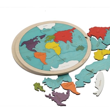 Educational 7 Continents & 5 Oceans Puzzle for Kids