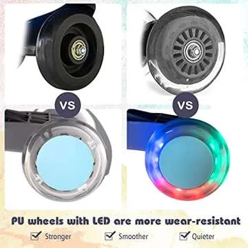 BABY JOY Wiggle Car for Kids, Swing Car with LED Flashing Wheels, No Batteries, Gears or Pedals, Uses Twist, Turn, Wiggle Movement to Steer, Ride-on Toy for Boys Girls 3 Year Old and Up (Blue)