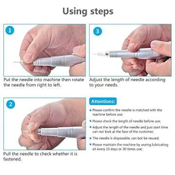 Pinkiou Permanent Makeup Cartridges Round 1RL Tattoo Needles and Caps for Eyebrow Tattoo Machine Microblading Pen Pigment Tips (Pack of 10)