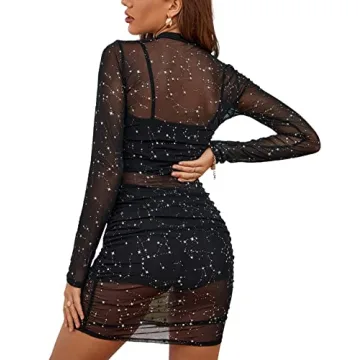 LYANER Mesh Dress: Stunning 3-Piece Outfit for All Occasions