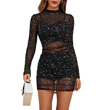 LYANER Mesh Dress: Stunning 3-Piece Outfit for All Occasions