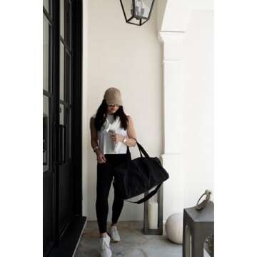 HeyNuts Workout Pro Athletic High Waisted Yoga Leggings for Women, Buttery Soft Workout Pants Compression 7/8 Leggings with Inner Pockets Black_25'' XS(0/2)