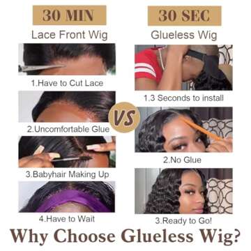 Daveila Reddish Brown 24 Inch Body Wave Glueless Wig Human Hair Pre Plucked Pre Cut Glueless Lace Front Wig Ready to Wear 6x4 Body Wave 180% Density Closure Wig Human Hair #33 Colored Wig