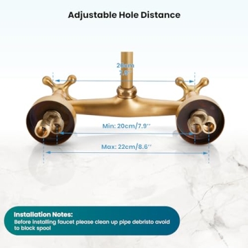 Gotonovo Antique Brass Wall Mount Faucet for Kitchens