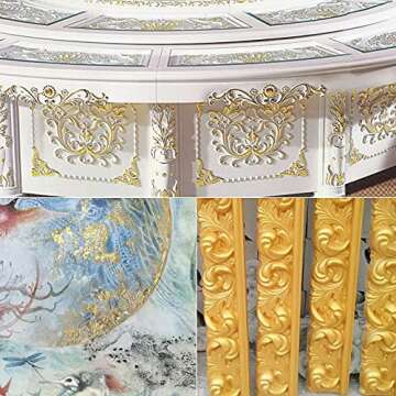 Yuegit 200 Pieces Imitation Gold Leaf Sheets : Gold Foil Sheets Gold Flakes for Resin, DIY Art, Gilding Crafts, Paintings, Nail Art, Frames, Home Decoration 5.5X5.5 Inch (Gold,Silver Each 100 pcs)