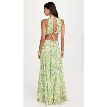 ASTR the label Women's Noya Dress, Light Green Floral, S