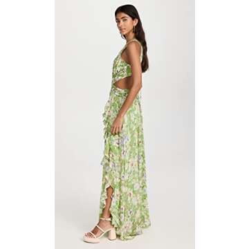 ASTR the label Women's Noya Dress, Light Green Floral, S
