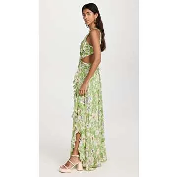 ASTR the label Women's Noya Dress, Light Green Floral, S