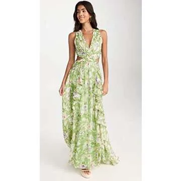 ASTR the label Women's Noya Dress, Light Green Floral, S