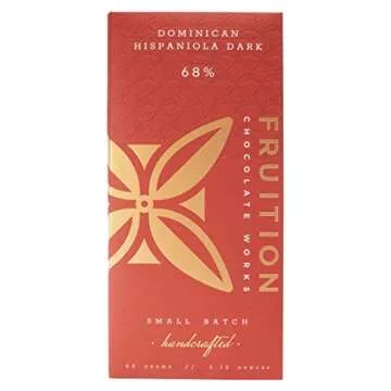 FRUITION CHOCOLATE WORKS Hispanola 68% Dark Chocolate Bar, 2.12 OZ