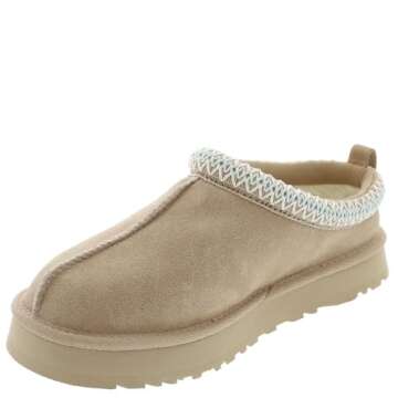 UGG Unisex-Child Tazz Slipper, Sand, 6 Big Kid