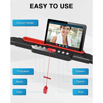 REDLIRO Under Desk Treadmill, 2 in 1 Motorized Portable Foldable Treadmill Compact Fold Up Walking Pad, Sturdy Folding Treadmill for Small Space with Remote Control, LED Display for Home & Office Use