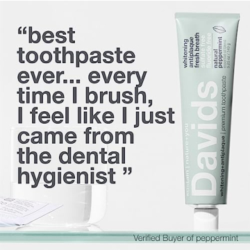 Davids Natural Peppermint Fluoride-Free Whitening Toothpaste