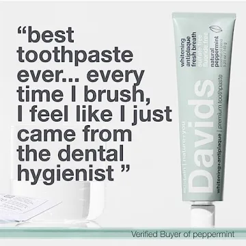 Davids Natural Peppermint Fluoride-Free Whitening Toothpaste