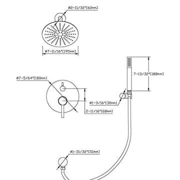 Black Shower Fixtures, Matte Black Shower Faucet Set, Black Shower System with Rain Shower and Handheld,sumerain