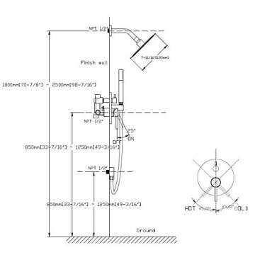 Black Shower Fixtures, Matte Black Shower Faucet Set, Black Shower System with Rain Shower and Handheld,sumerain