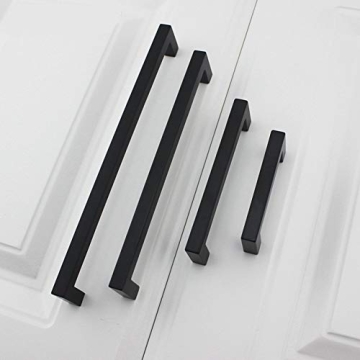 Goldenwarm 5 Pack Black Bar Cabinet Handles for Home