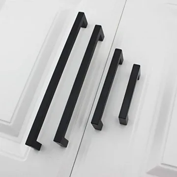 Goldenwarm 5 Pack Black Bar Cabinet Handles for Home
