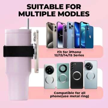 Water Bottle Accessories for Stanley Cup 30 oz 40 oz Tumbler with Handle Owala FreeSip Water Bottle ...