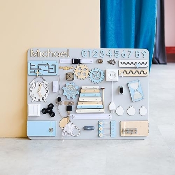 Personalized Montessori Busy Board for Toddlers