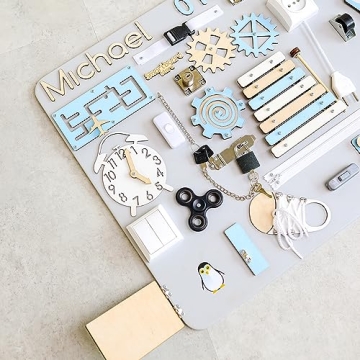 Personalized Montessori Busy Board for Toddlers