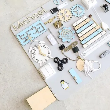 Personalized Montessori Busy Board for Toddlers