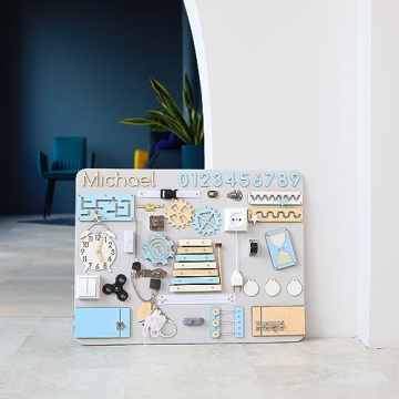 Personalized Montessori Busy Board for Toddlers