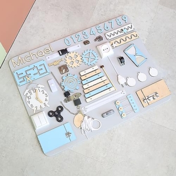 Personalized Montessori Busy Board for Toddlers