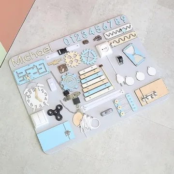 Personalized Montessori Busy Board for Toddlers