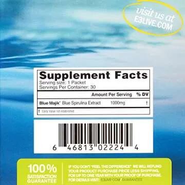 E3LIVE Blue Majik On-The-Go-Singles, 30 Count, 1 Gram