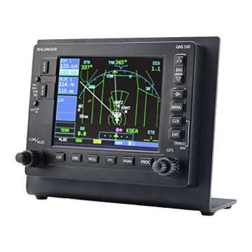RealSimGear GNS530 Bezel | Realistic GPS Hardware for Flight Simulators | Student Pilot Navigation System | 5" LCD Display Screen
