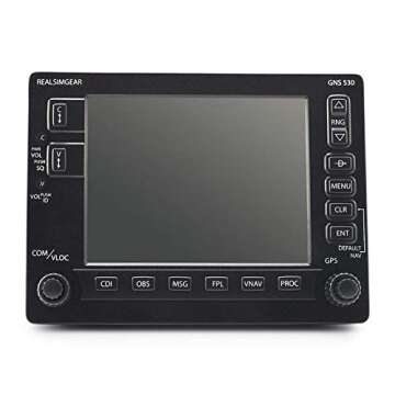 RealSimGear GNS530 Bezel | Realistic GPS Hardware for Flight Simulators | Student Pilot Navigation System | 5" LCD Display Screen