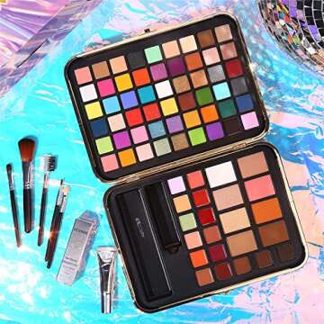 UCANBE All In One Makeup Kit For Girls Makeup - 77 Colors Combination Makeup Palette Gift Set- Including Eyeshadow Palette, Highlighter, Contour, Concealer, Eyebrow, Lip palette, Primer, Makeup brush