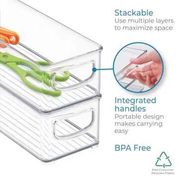 iDesign Plastic Storage Bin for Kitchen and Pantry Storage